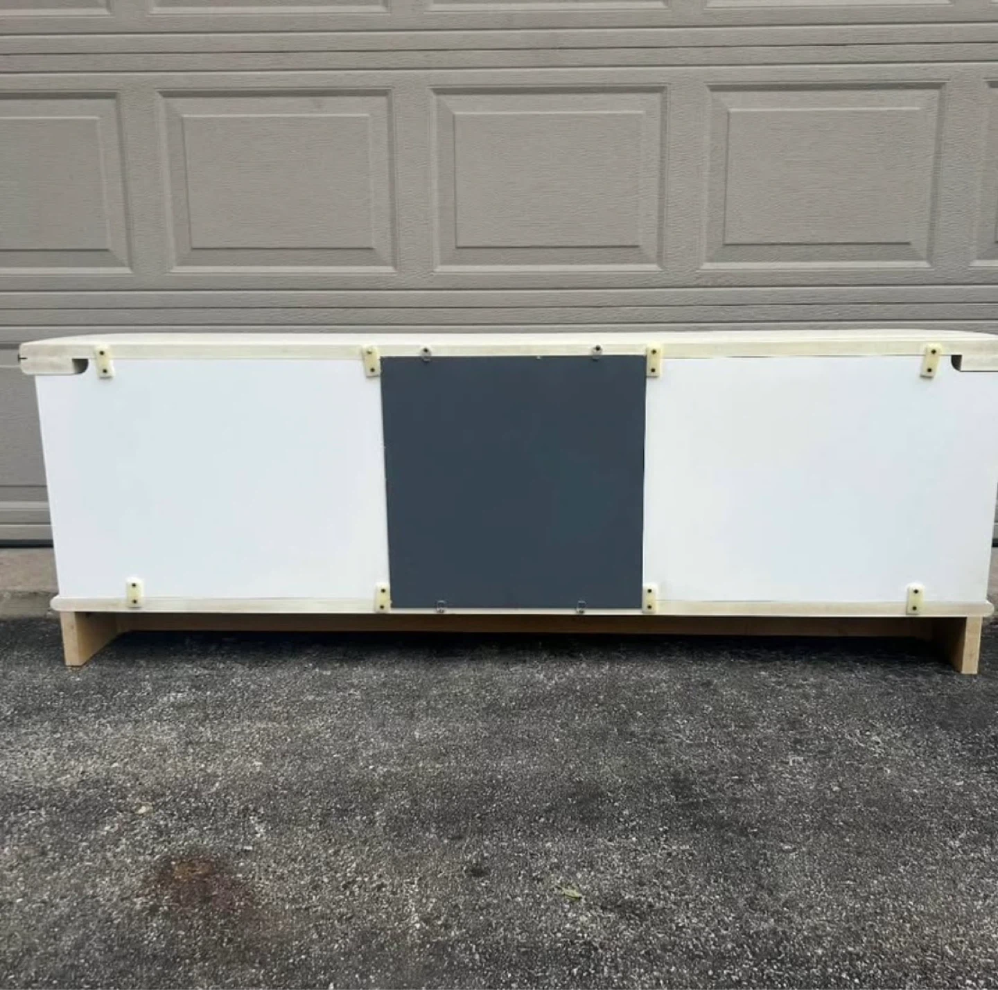 Italian white lacquer Queen bed Headboard - photo 5