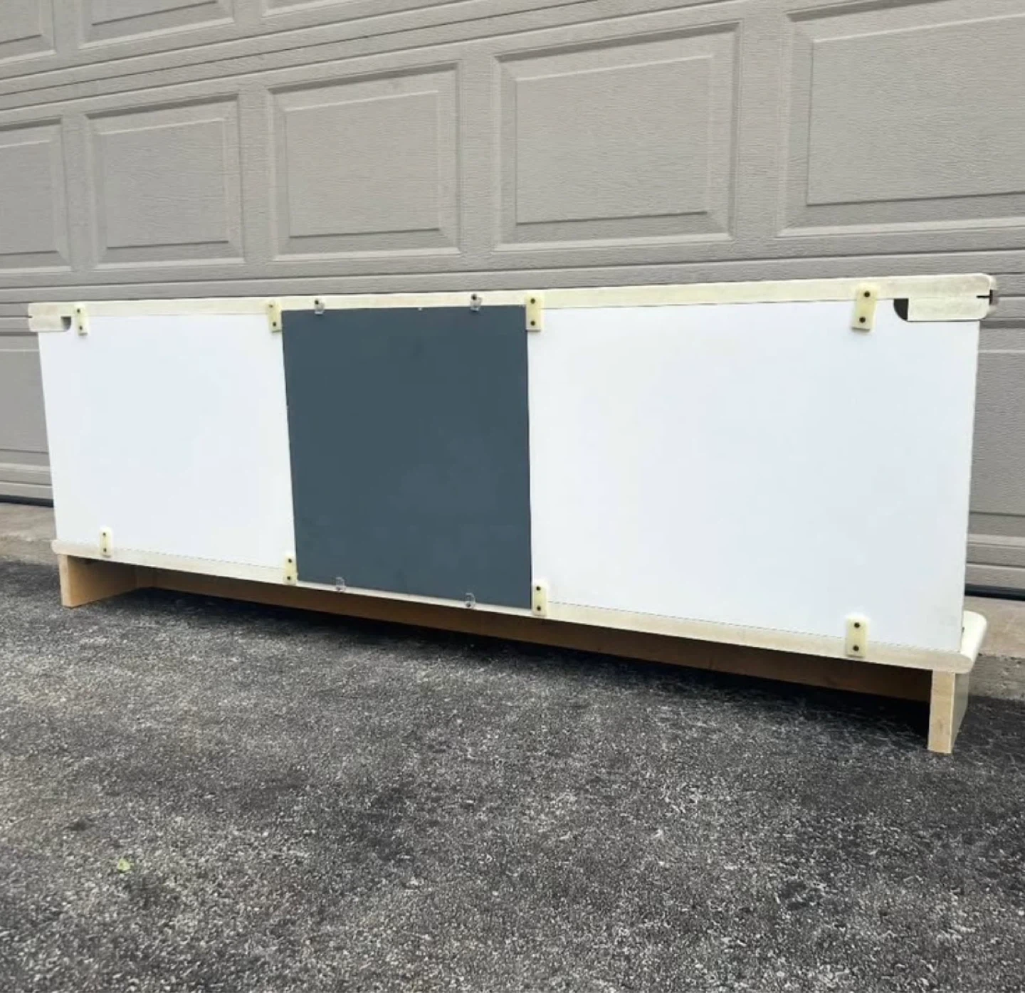 Italian white lacquer Queen bed Headboard - photo 4