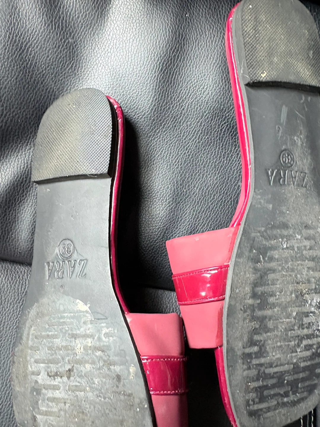 ZARA Red Slide Sandals - photo 2
