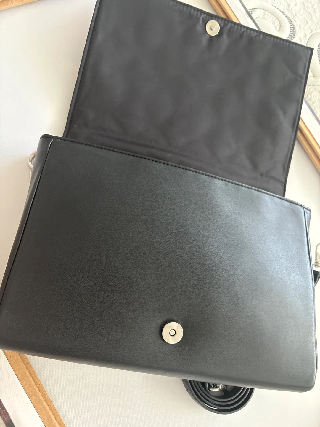 Black Quilted Shoulder Bag with Chain Strap - photo 4