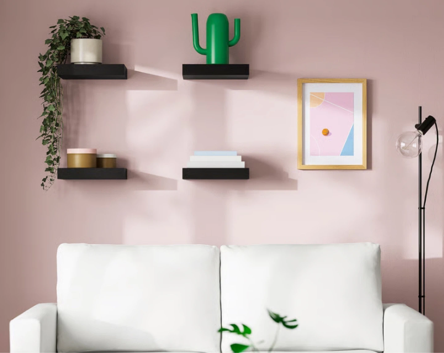 4 x Floating Shelves- Black