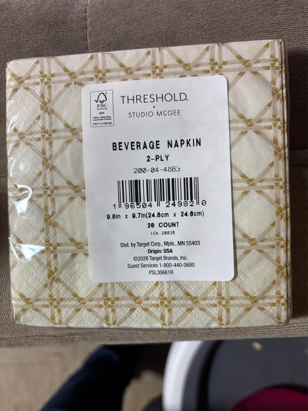 ⚽️Threshold Studio McGee Beverage Napkins