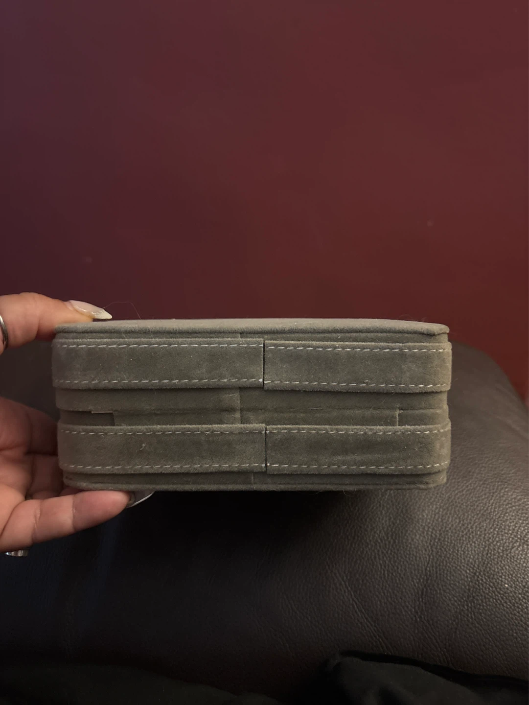 ⚽️ NEW Gray Velvet Jewelry Box Organizer - photo 4