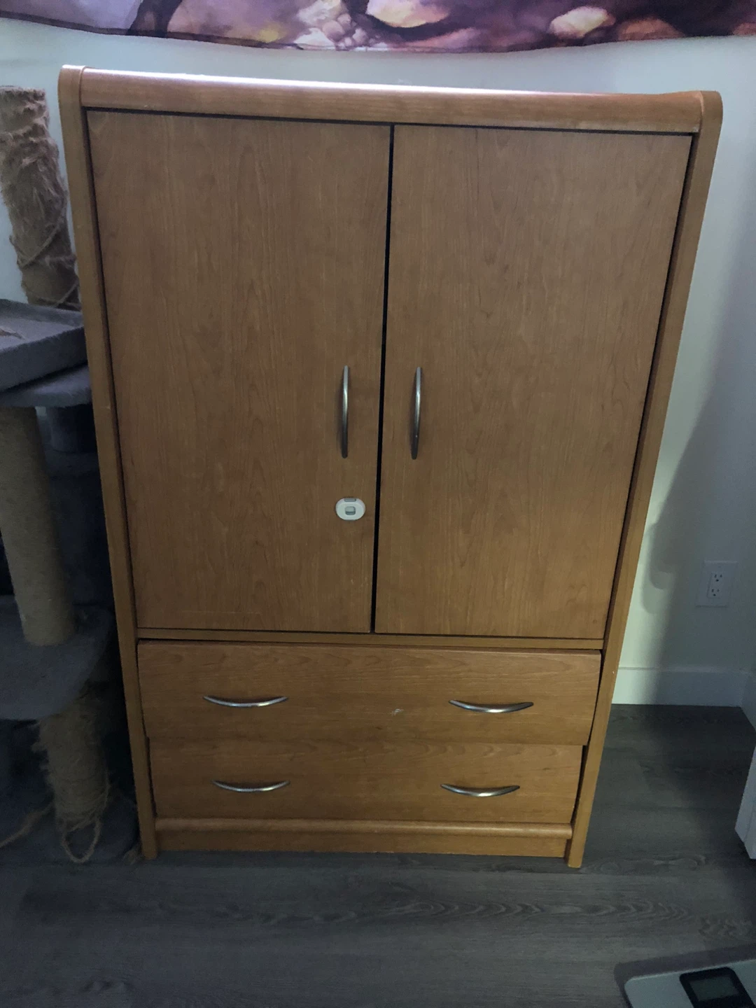 Wooden Armoire with Drawers - photo 2