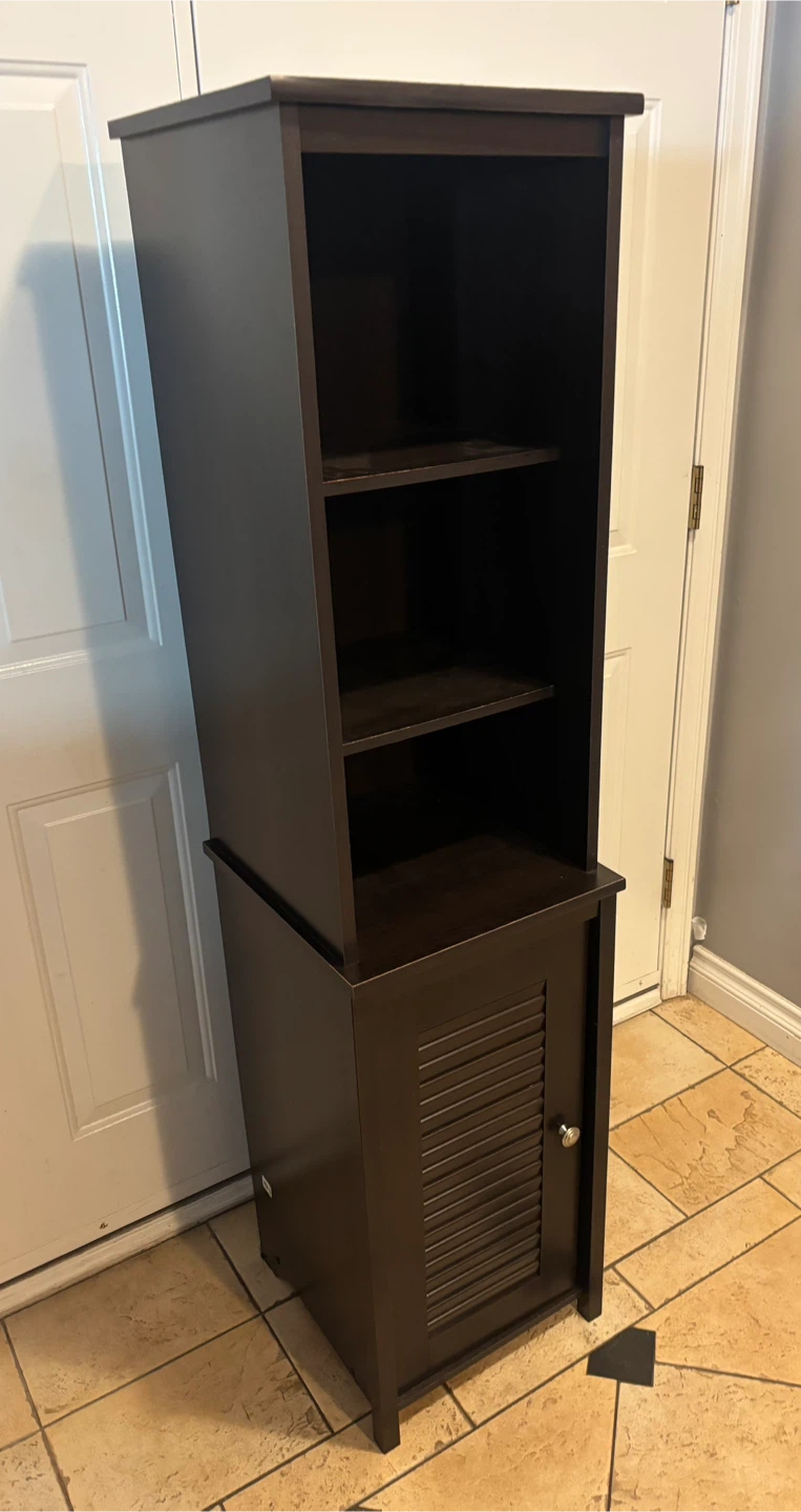 Dark Brown Storage Cabinet with Shelves