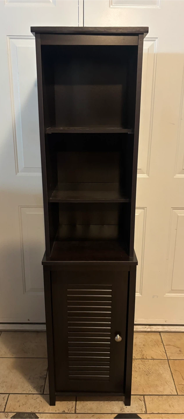 Dark Brown Storage Cabinet with Shelves - photo 4
