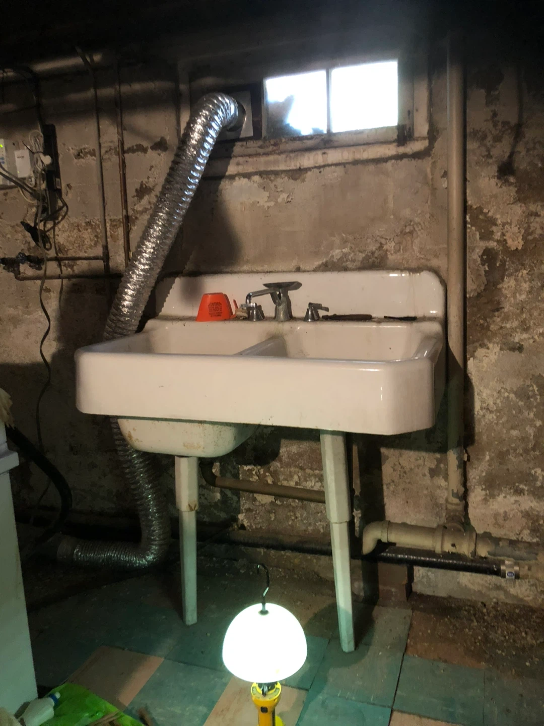 White Double Utility Sink from 1920
