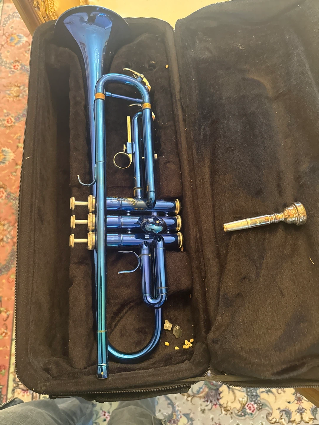Blue Trumpet with Case - photo 2