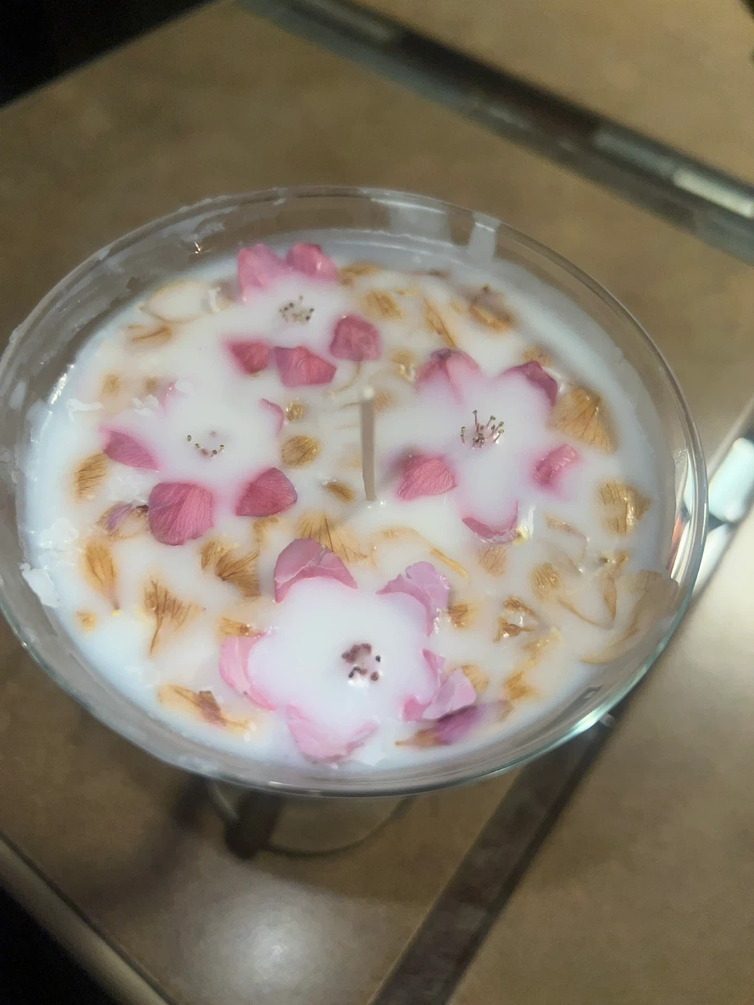 Decorative Candle with Dried Flowers ⚽ - photo 3