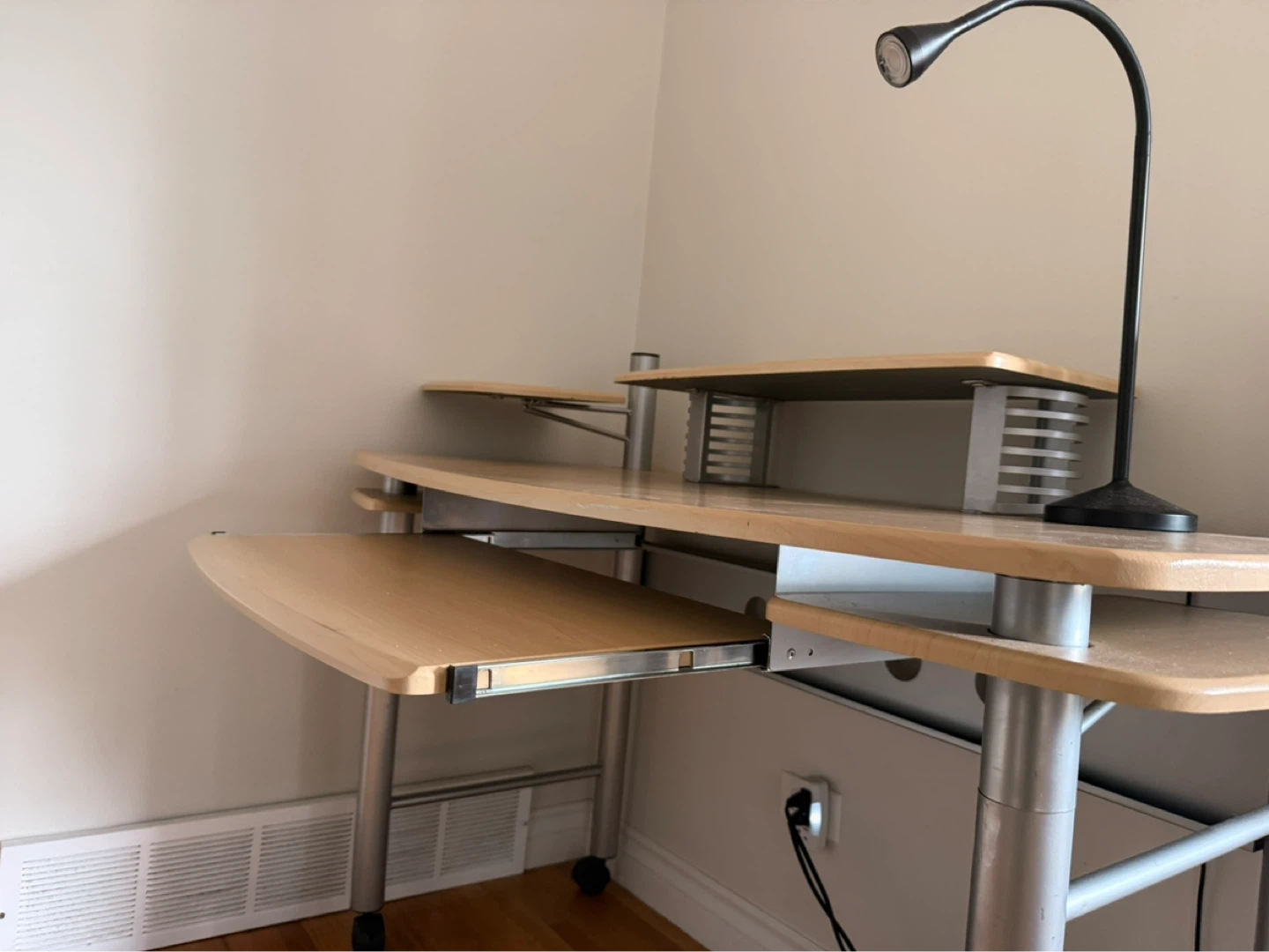 Computer Desk with Keyboard Tray - photo 3