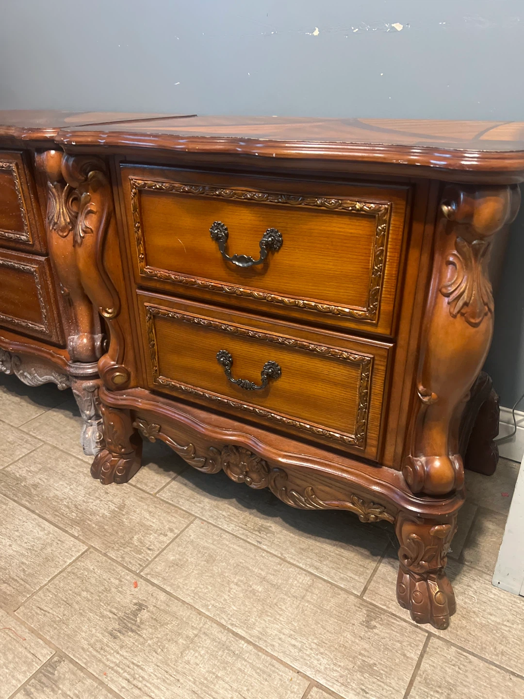 Vintage Ornate Dresser Chest