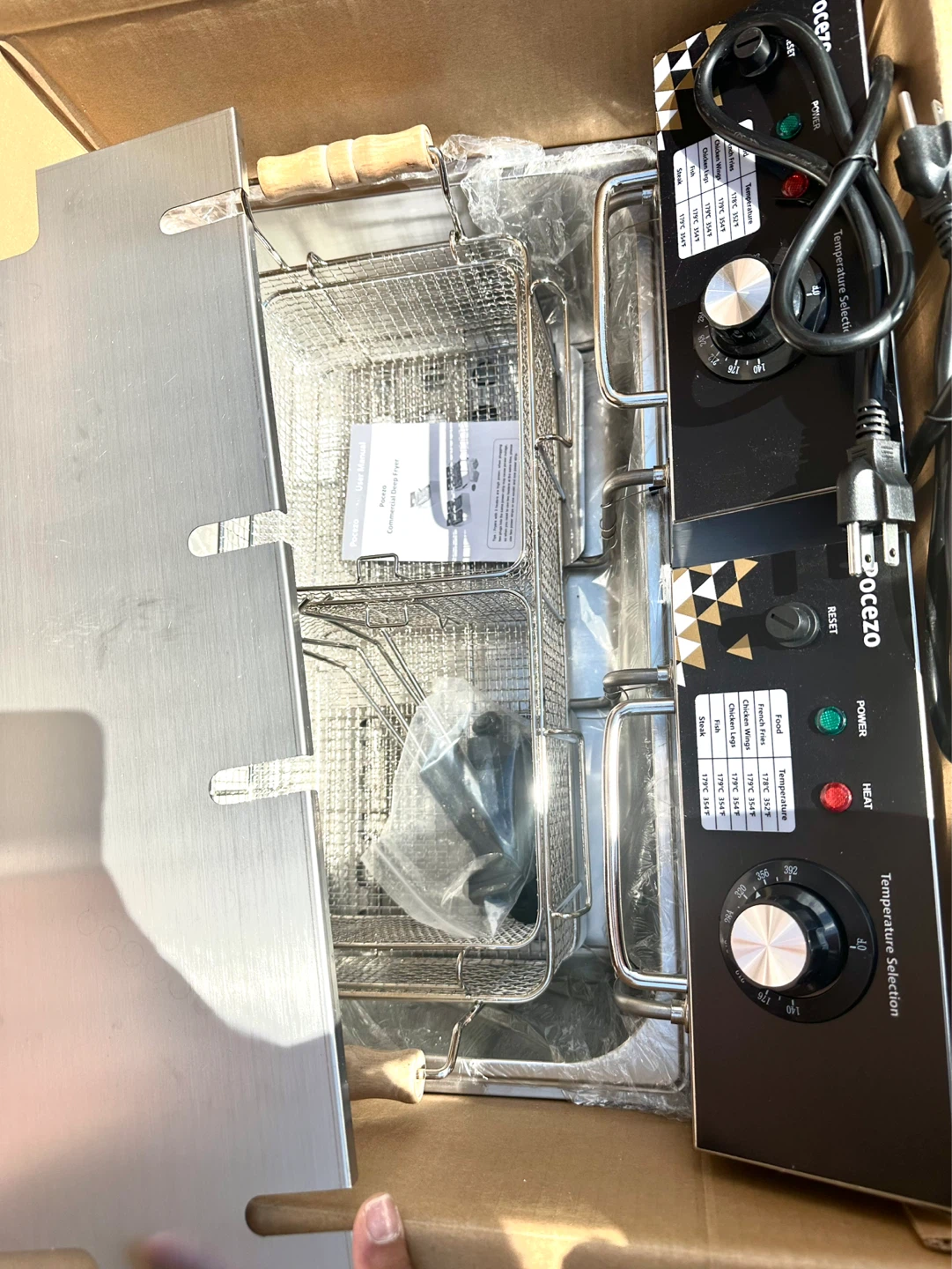 Pocezo Dual Tank Commercial Deep Fryer - photo 2