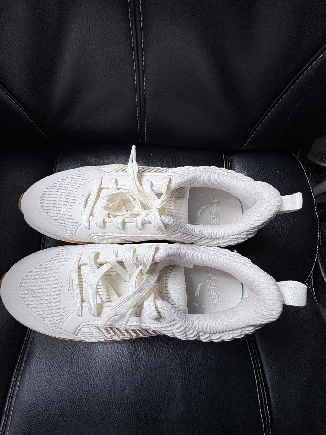 Puma Women's Softride Athleisure Shoes White/Gold Size 8 - photo 4
