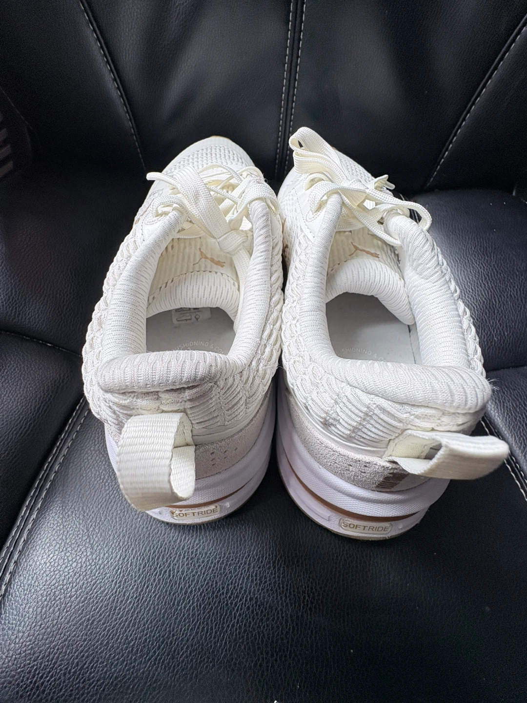 Puma Women's Softride Athleisure Shoes White/Gold Size 8 - photo 3