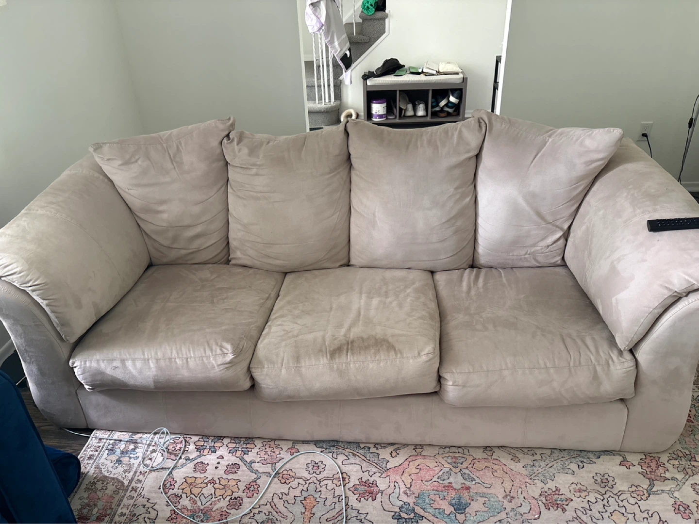 Light Beige 3-Seater Sofa