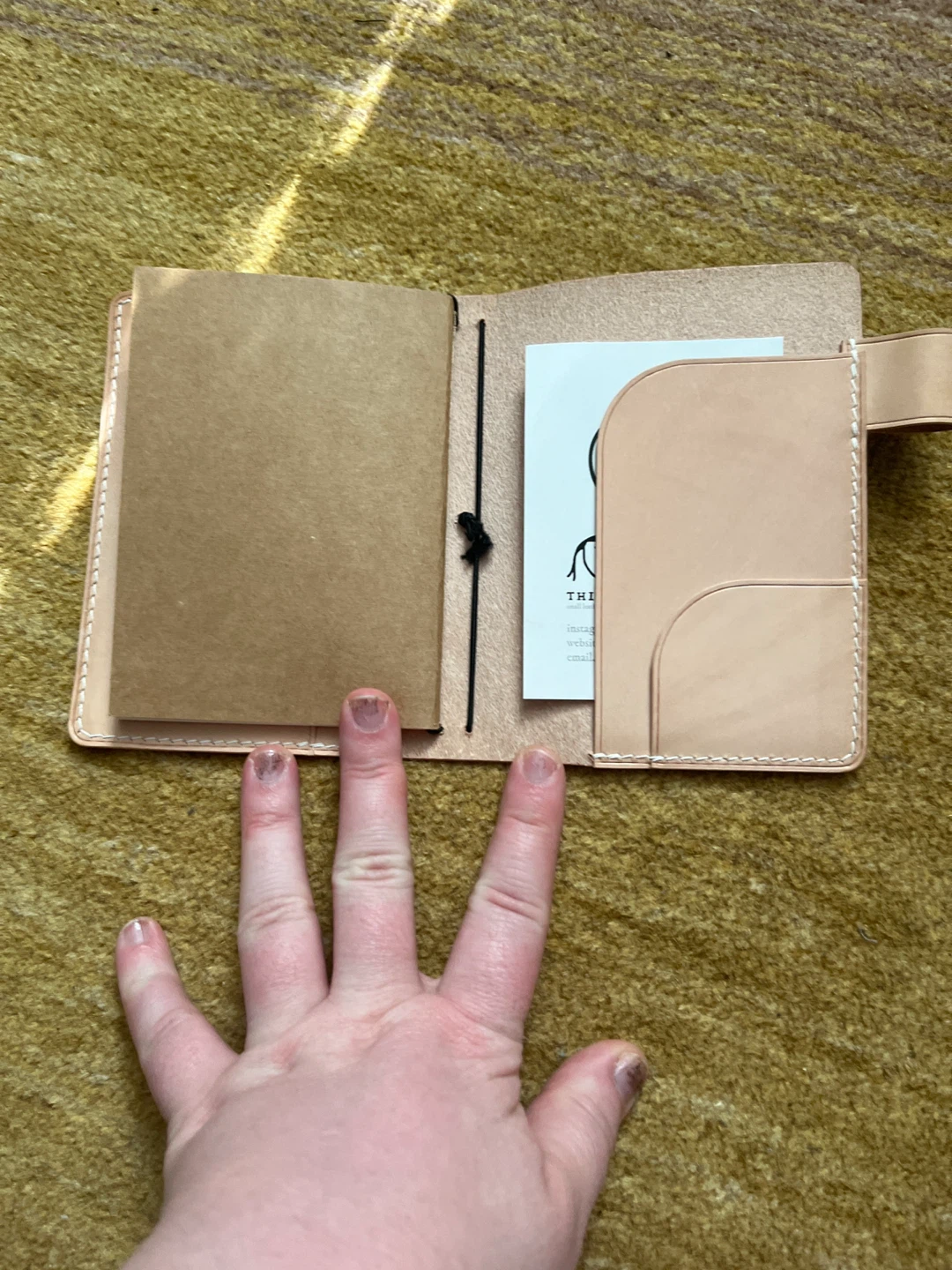 Hand CraftedLeather Journal Notebook Cover and notebook insert - photo 4