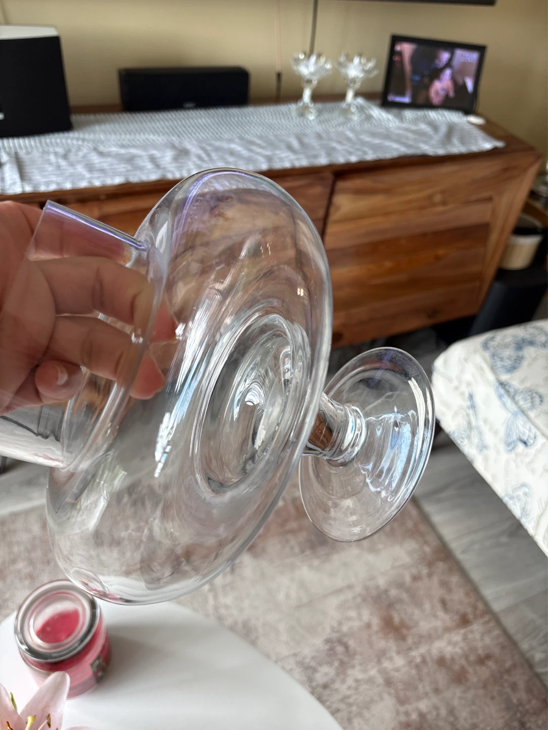 Glass Hurricane Candle Holder - photo 3