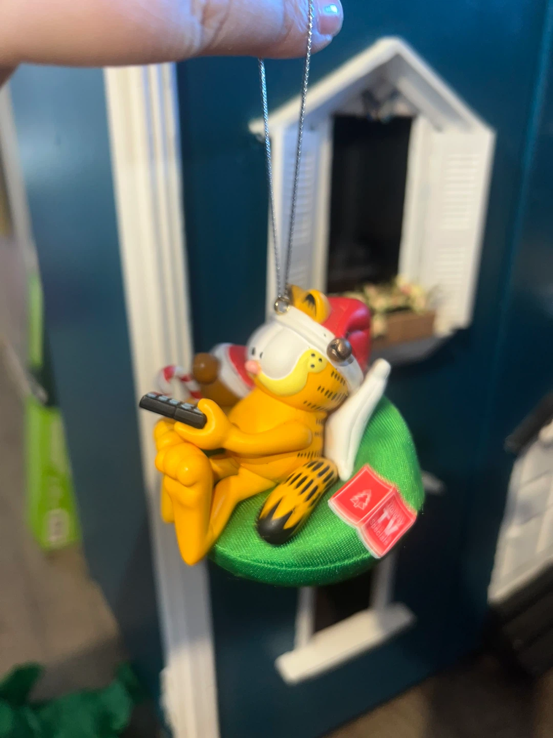 Garfield Christmas Ornament with Teddy Bear ⚽ - photo 2
