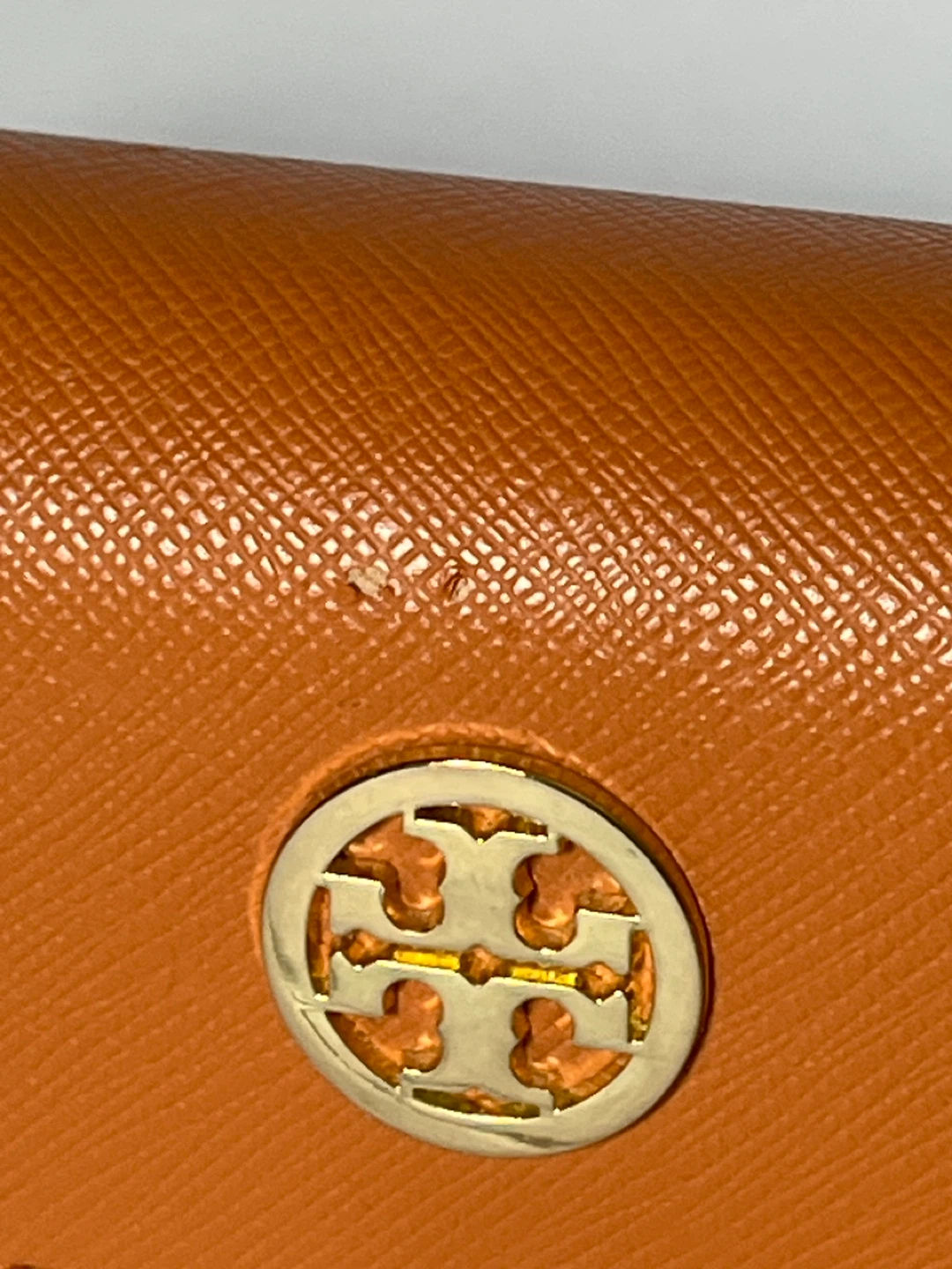 Tory Burch Orange Saffiano Leather Glasses Case - photo 4