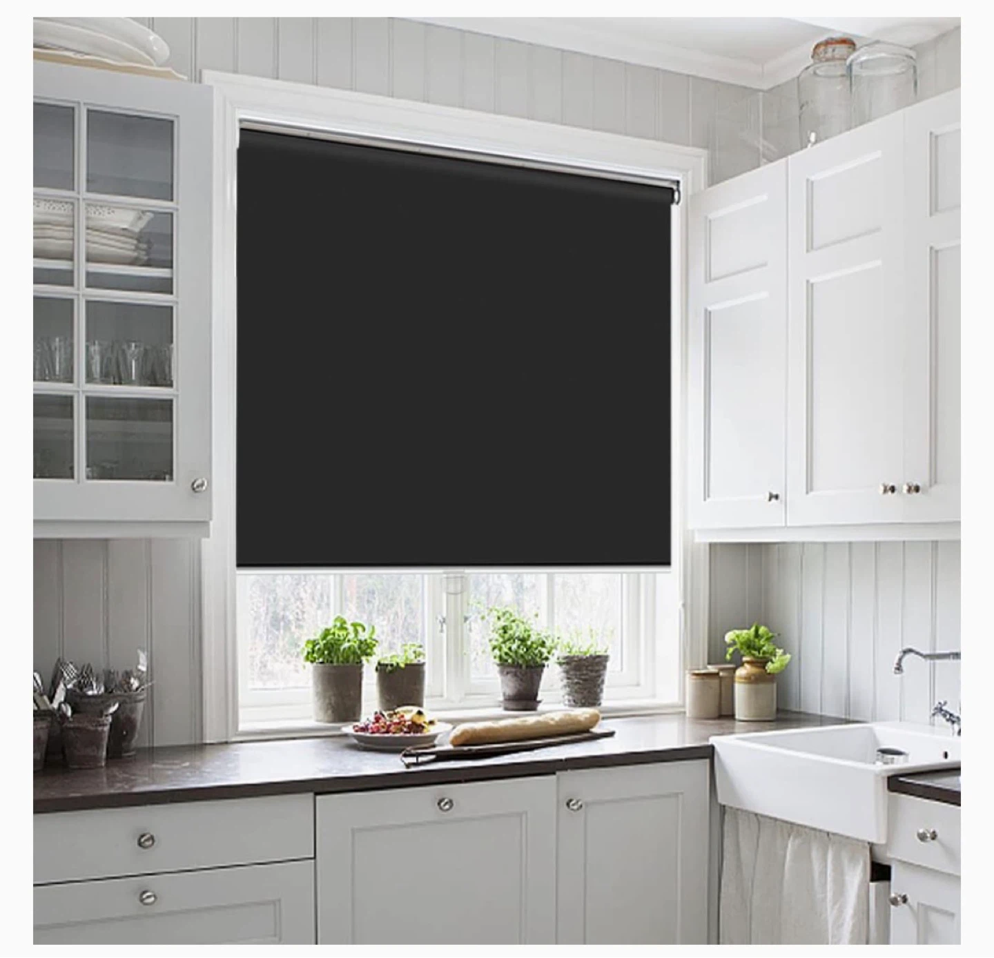 Set of 4 - Blackout Cordless Roller Blinds - 27" x 72" - photo 4