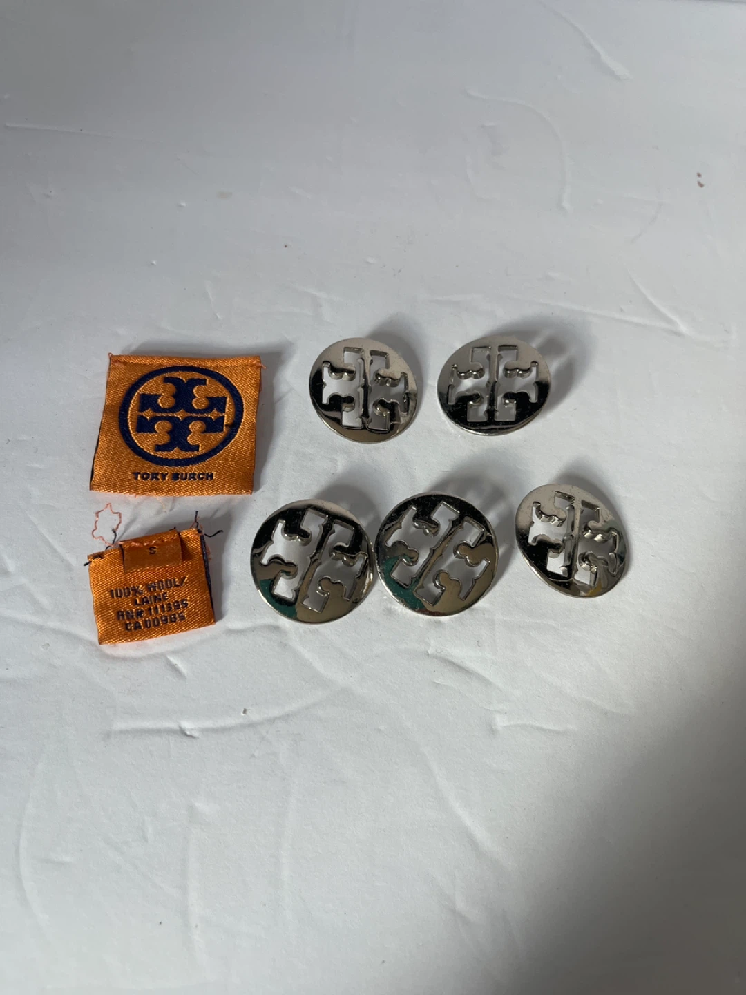 Tory Burch Logo Buttons & Fabric Swatch Set