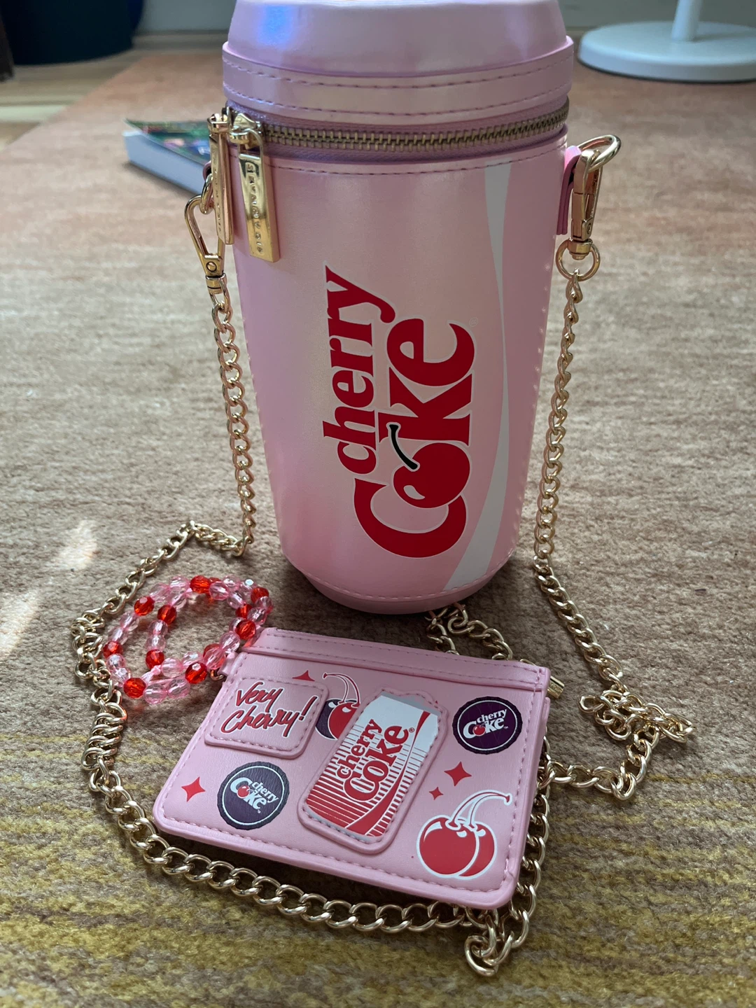 ⚽️ Pink Cherry Coke Can Purse and Matching Cardholder