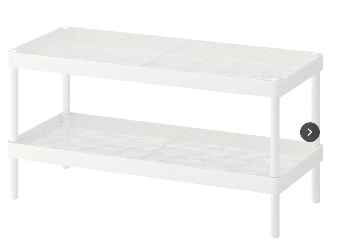 White 2-Tier Metal Shoe Rack