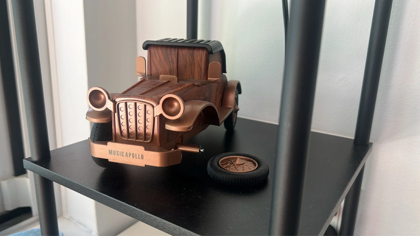 Vintage MUSICAPOLLO Wooden Car Bluetooth Speaker