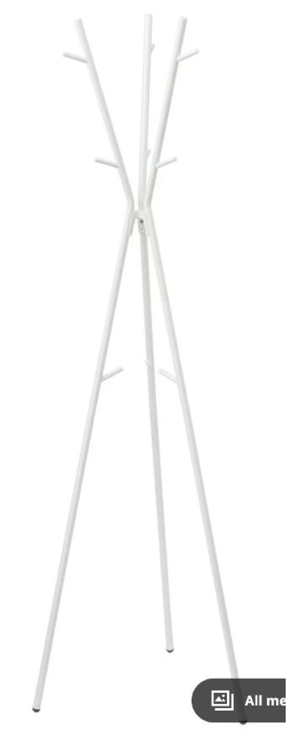White Coat Rack Stand