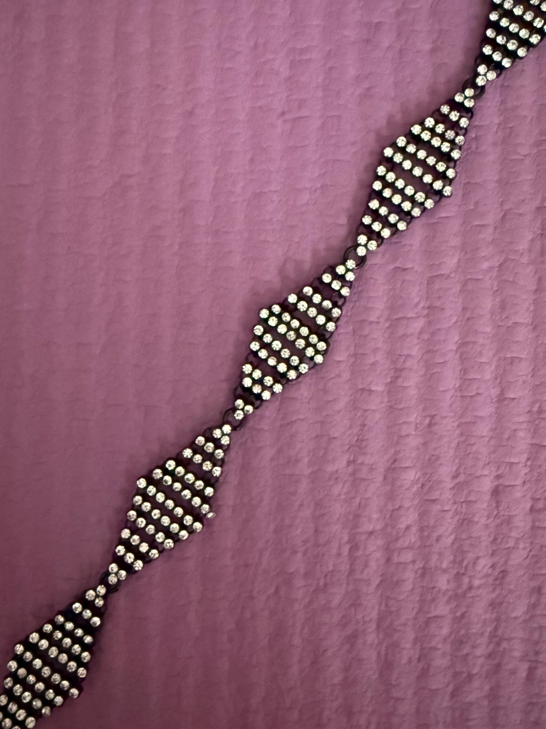 ⚽️Black & Diamond Beaded Choker Necklace - photo 2