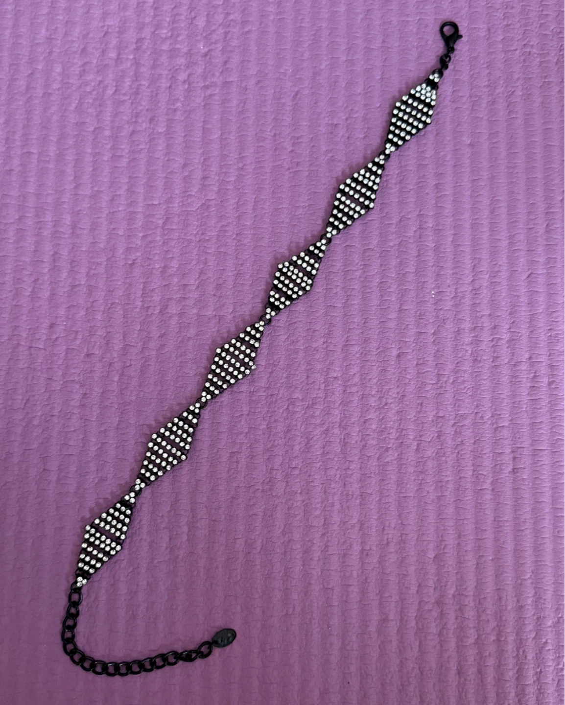 ⚽️Black & Diamond Beaded Choker Necklace