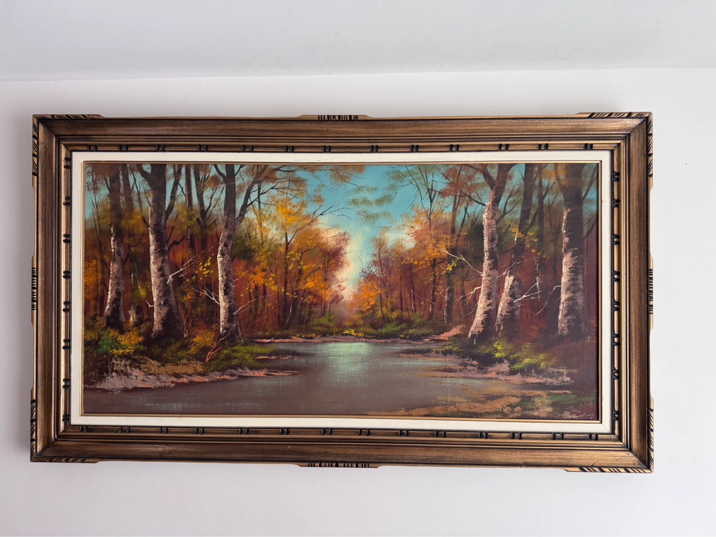 Framed Landscape Oil Painting