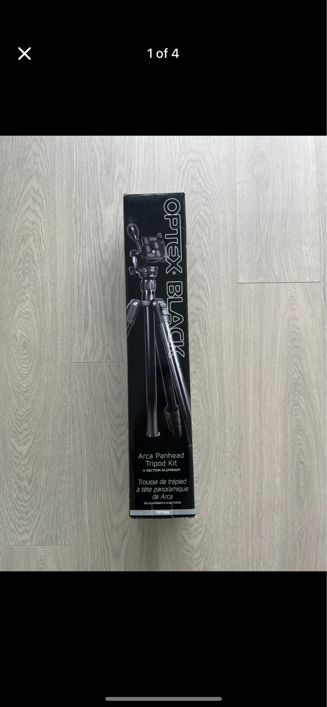 Optex Black TP150 Arca Panhead Tripod Kit. Camera Tripod