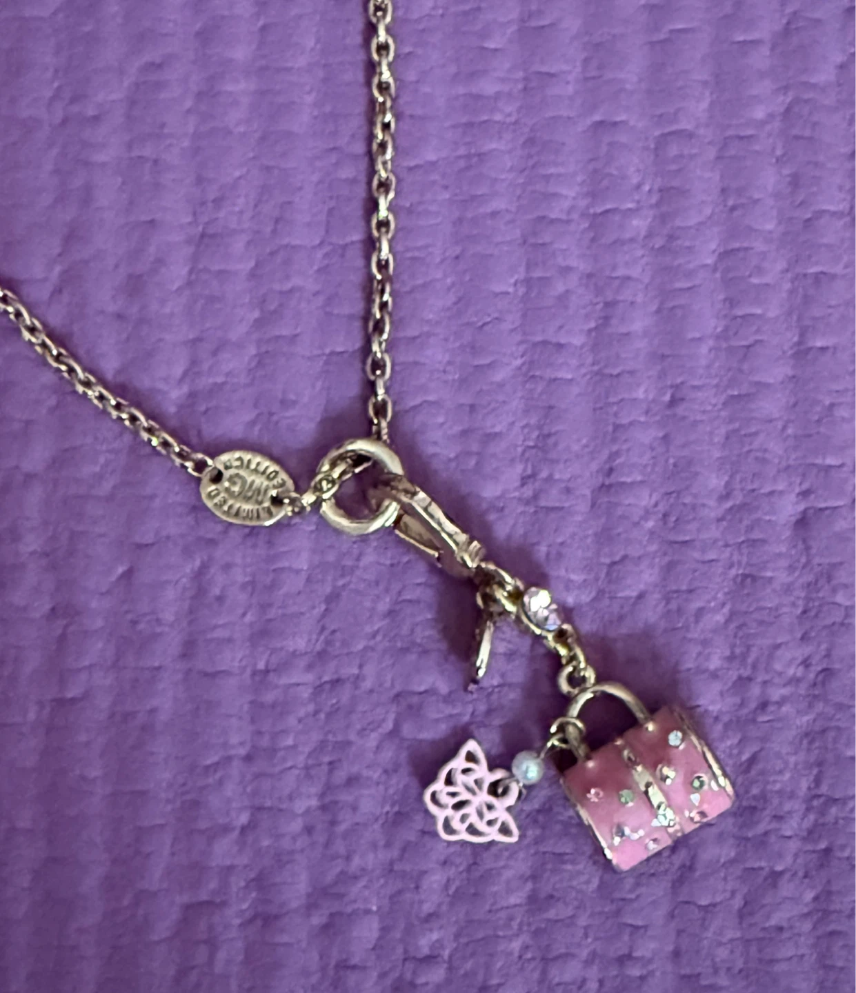 NEW⚽️Pink Lock Charm Necklace