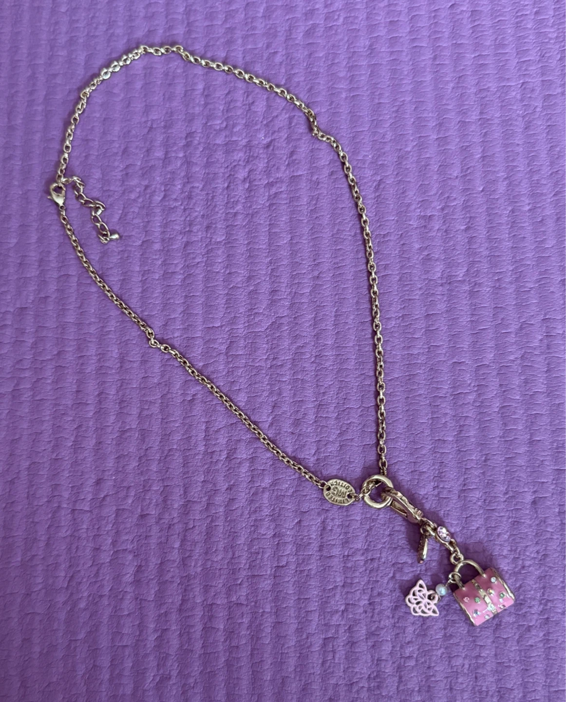 NEW⚽️Pink Lock Charm Necklace - photo 2