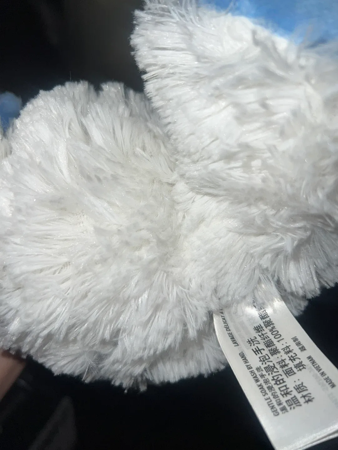 White and Blue Fluffy Plush Toy ⚽ - photo 3