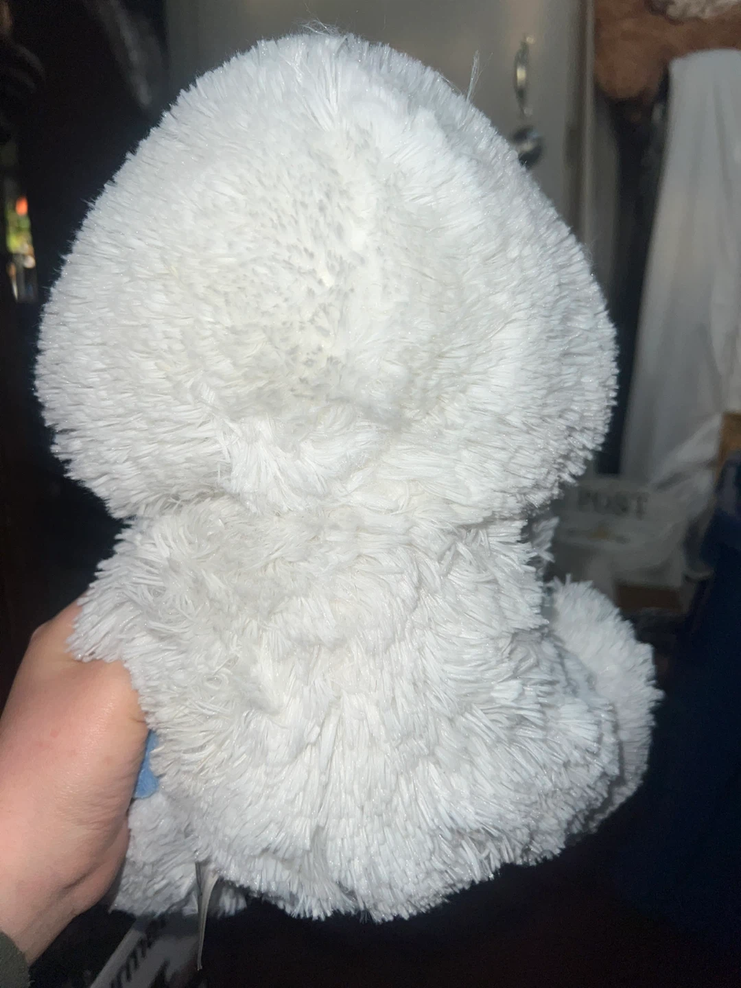 White and Blue Fluffy Plush Toy ⚽ - photo 4