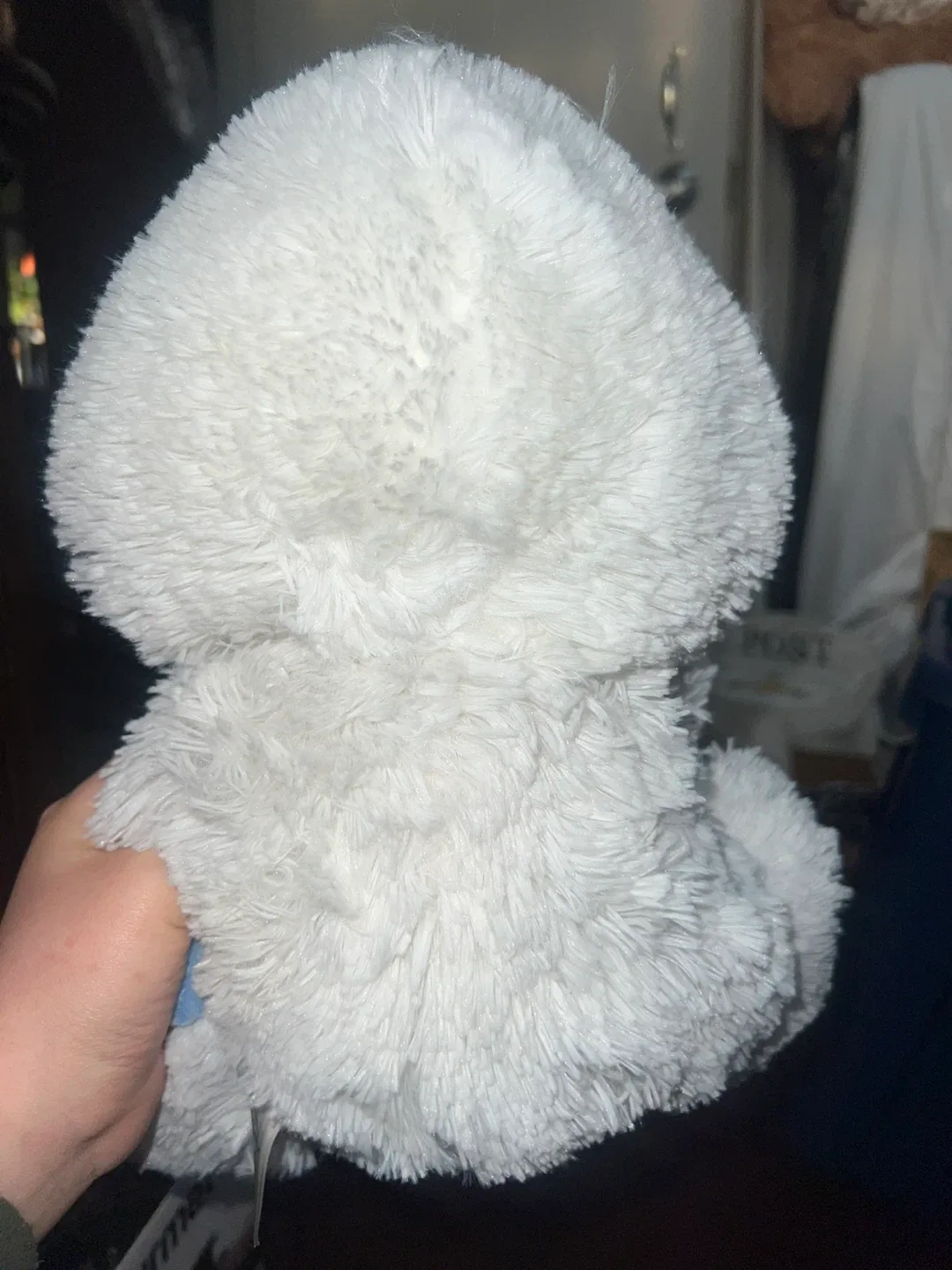 White and Blue Fluffy Plush Toy ⚽ - photo 4