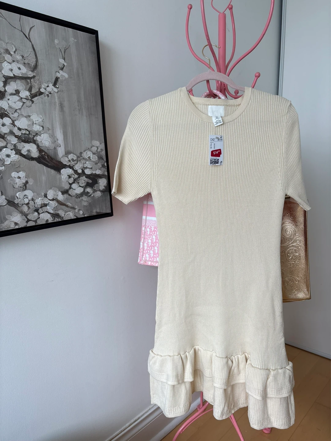 H&M Butter Yellow Layered Dress