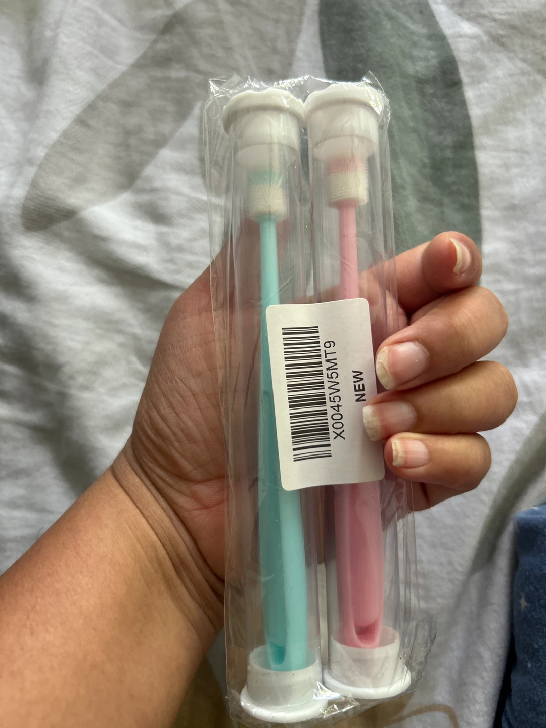 2-Pack Pet Toothbrushes (Pink & Teal) ⚽️ - photo 2