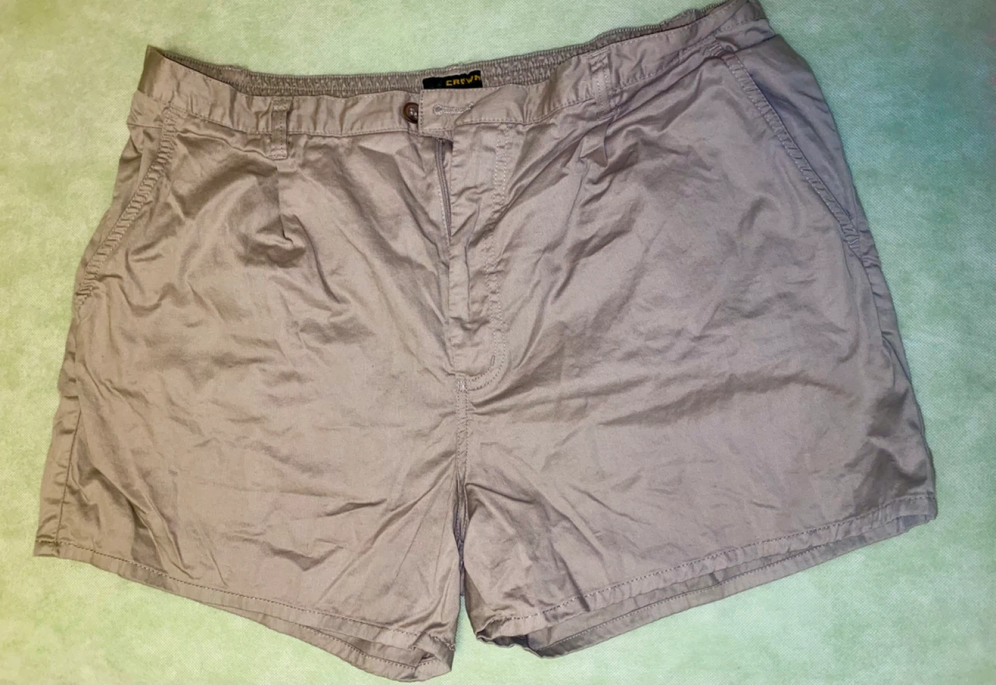 CREVA Men's Khaki Cotton Shorts. W18 Medium