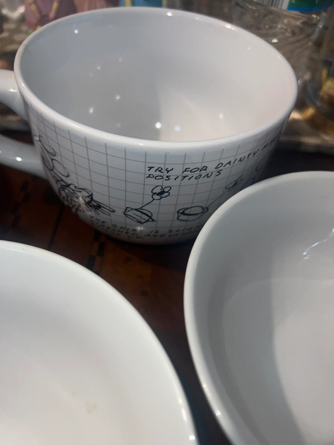 Large White Ceramic Mug and bowl ⚽ - photo 2