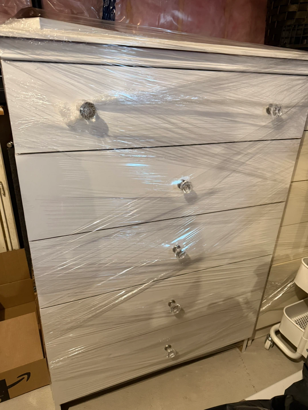 White 5-Drawer Dresser