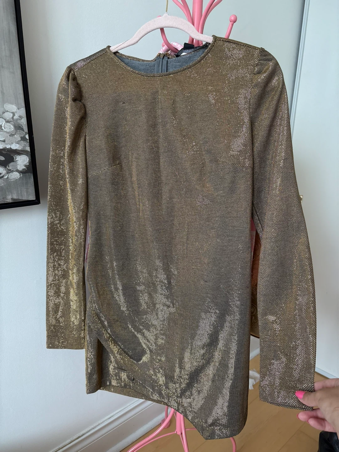 Forever 21 Gold Drip Dress