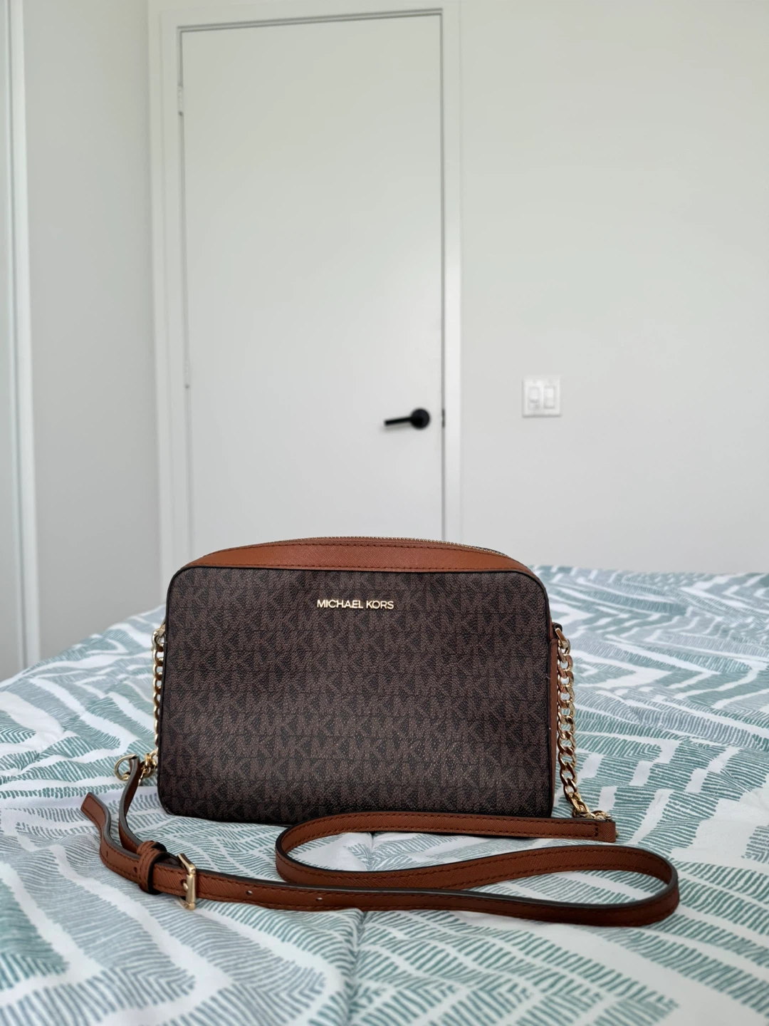 Michael Kors Brown Logo Crossbody Bag
