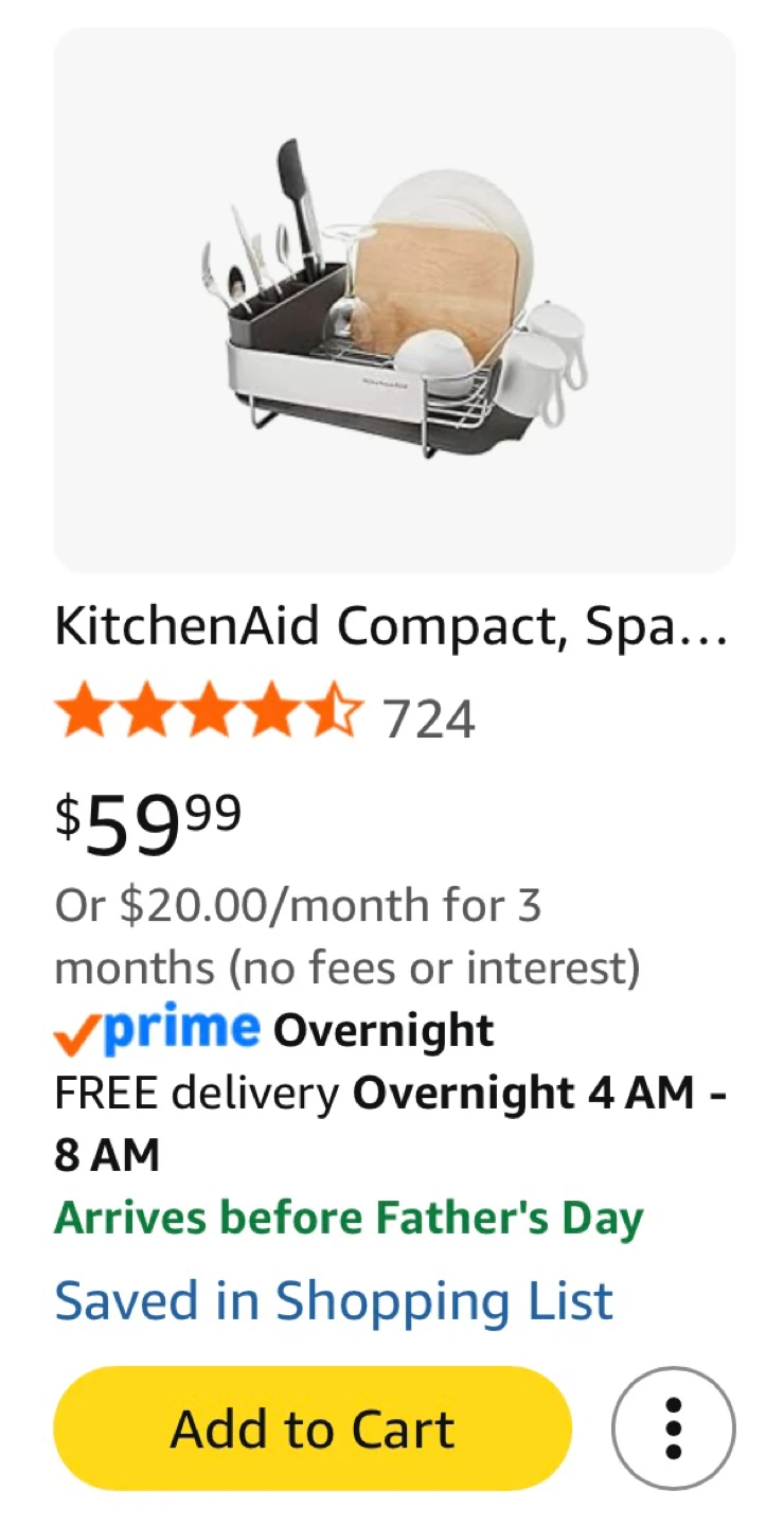 ⚽️ KitchenAid Space Saving Dish Rack - photo 2