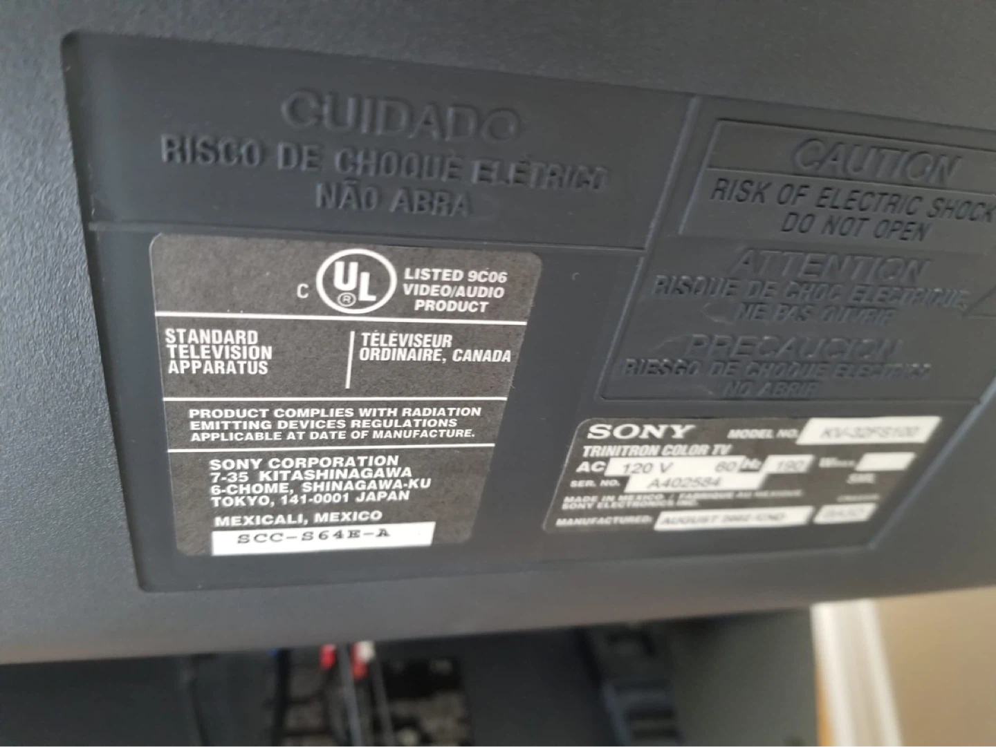 Sony Trinitron CRT Television with Stand - photo 3