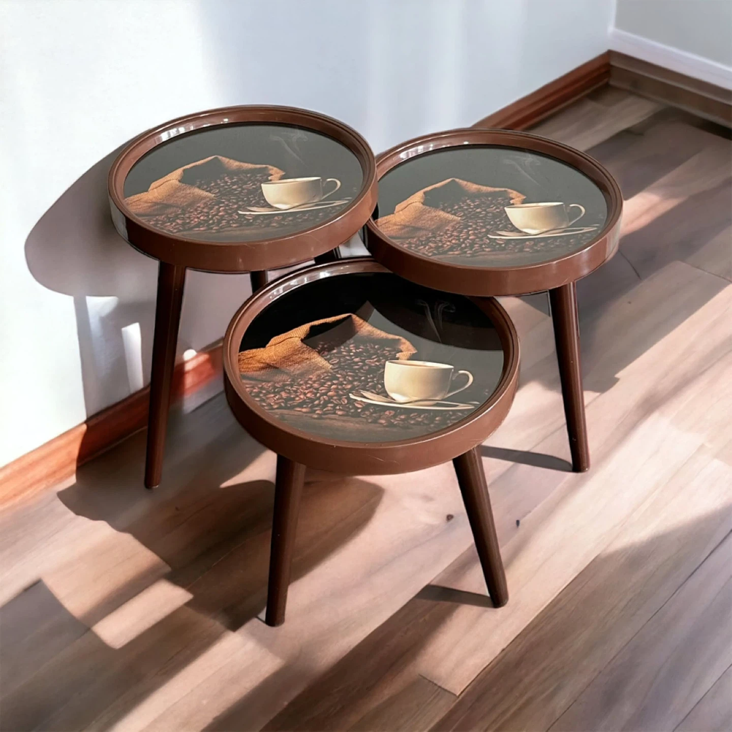 3-Piece Decorative Nesting Side Tables. Coffee Style