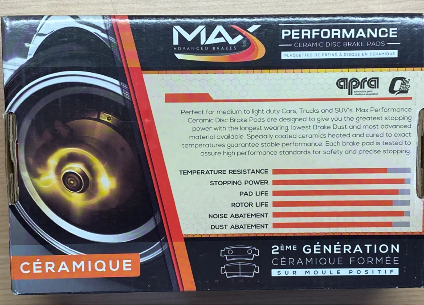 2009 Lexus GS-350 front MAX Performance Ceramic Disc Brake Pads - photo 2