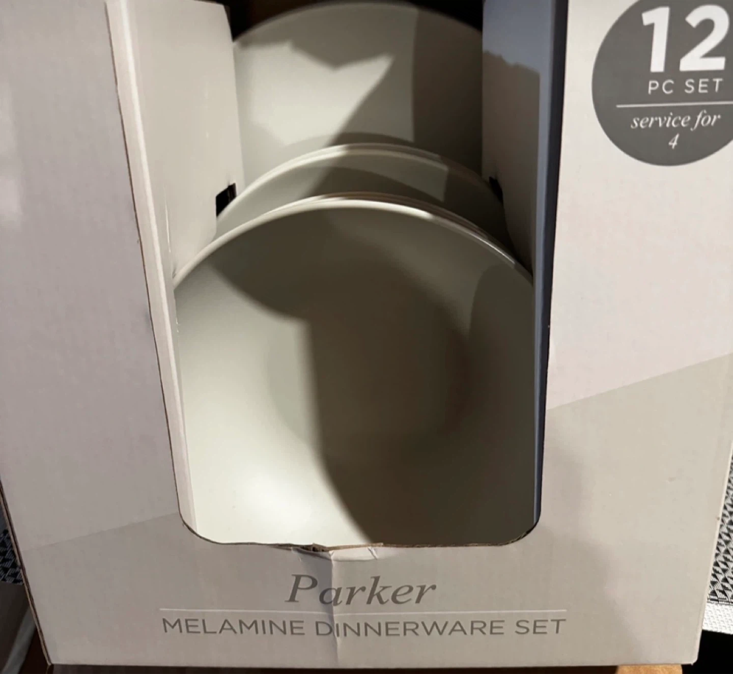 Parker 12-Piece Melamine Dinnerware Set